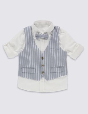 3 Piece Waistcoat, Shirt & Bow Tie &#40;3 Months - 5 Years&#41;